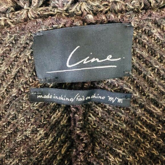 Line the Label brown popcorn ribbed button dolman short sleeve cardigan medium - Picture 8 of 10